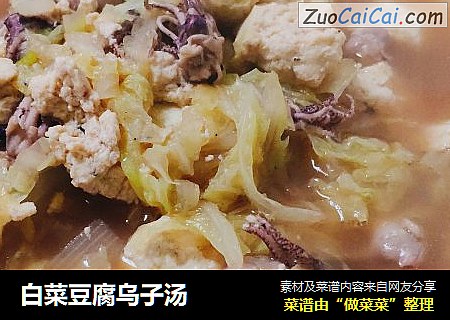 白菜豆腐乌子汤