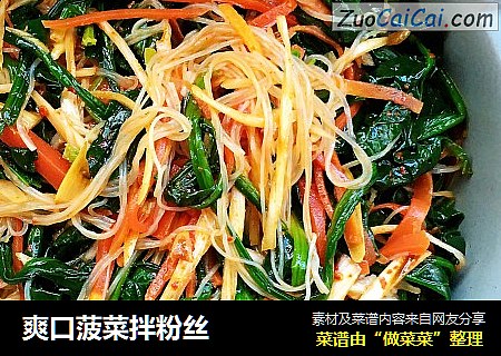 爽口菠菜拌粉丝