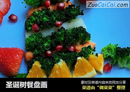 圣诞树餐盘画