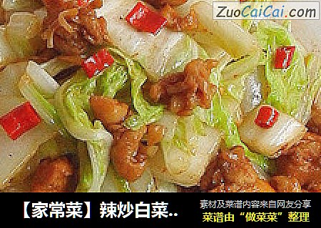 【家常菜】辣炒白菜鸡丁