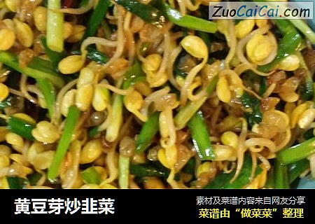 黄豆芽炒韭菜