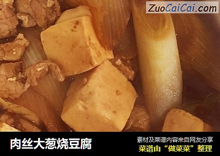 肉丝大葱烧豆腐