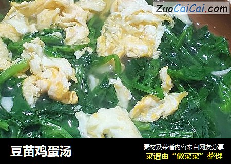 豆苗鸡蛋汤