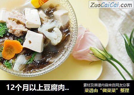 12个月以上豆腐肉丸汤