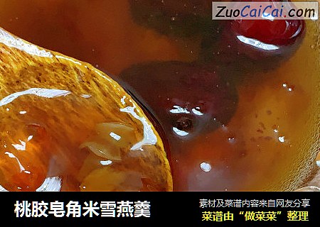 桃胶皂角米雪燕羹