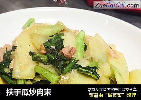 扶手瓜炒肉末