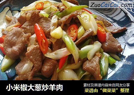 小米椒大葱炒羊肉