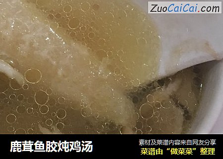 鹿茸鱼胶炖鸡汤