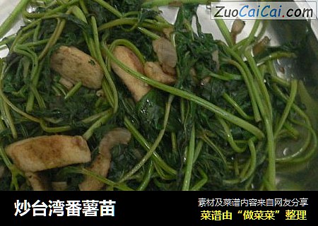 炒台湾番薯苗