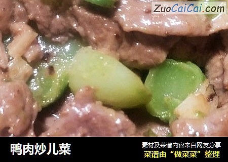 鸭肉炒儿菜