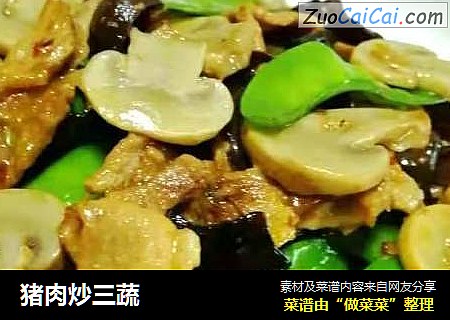 猪肉炒三蔬