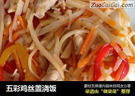 五彩鸡丝盖浇饭