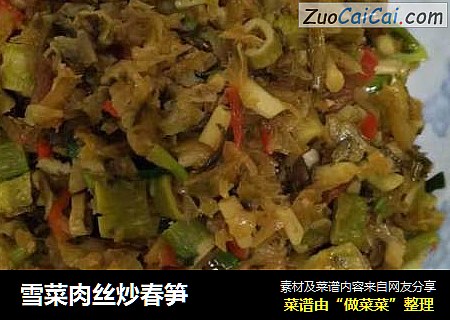 雪菜肉丝炒春笋