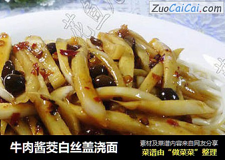 牛肉酱茭白丝盖浇面