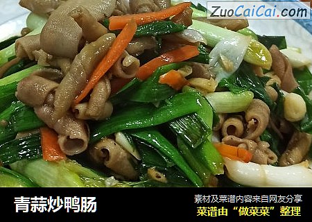 青蒜炒鸭肠