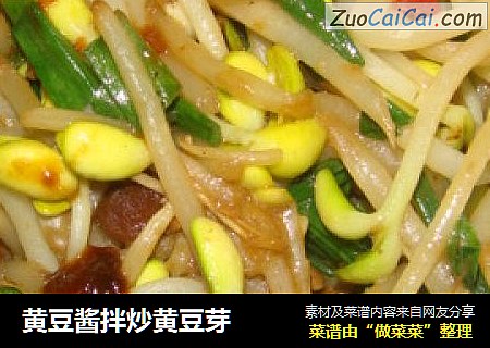 黄豆酱拌炒黄豆芽