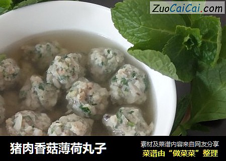 猪肉香菇薄荷丸子