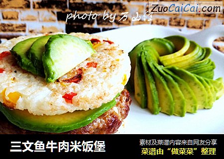 三文鱼牛肉米饭堡