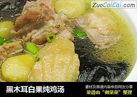 黑木耳白果炖鸡汤