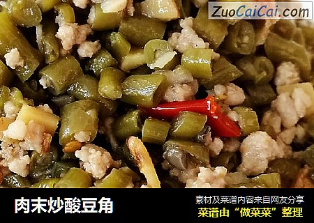肉末炒酸豆角