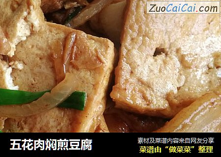 五花肉焖煎豆腐