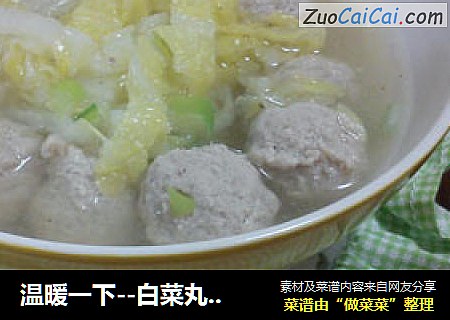 温暖一下--白菜丸子汤