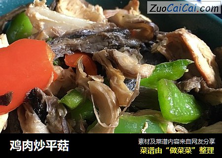 鸡肉炒平菇