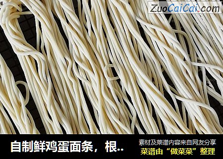 自制鲜鸡蛋面条，根根劲道顺滑