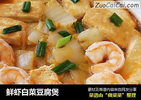 鲜虾白菜豆腐煲