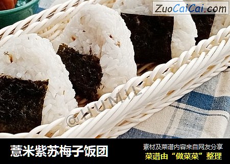 薏米紫苏梅子饭团