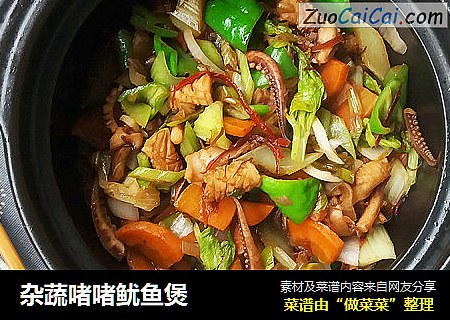 杂蔬啫啫鱿鱼煲