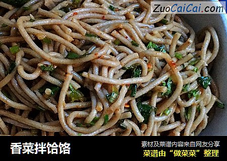 香菜拌饸饹