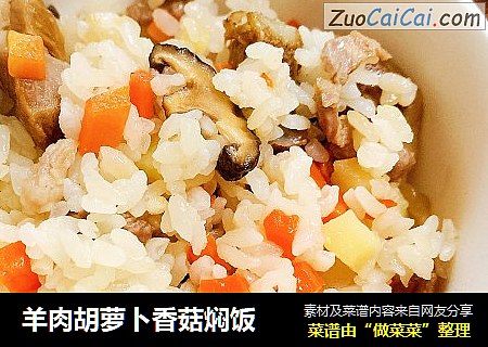 羊肉胡萝卜香菇焖饭