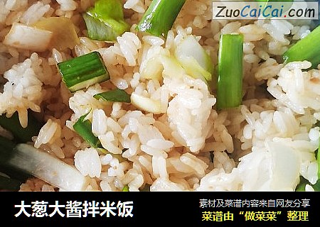 大葱大酱拌米饭