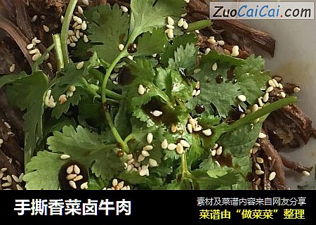 手撕香菜卤牛肉
