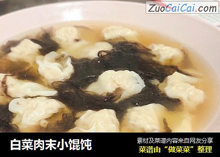 白菜肉末小馄饨