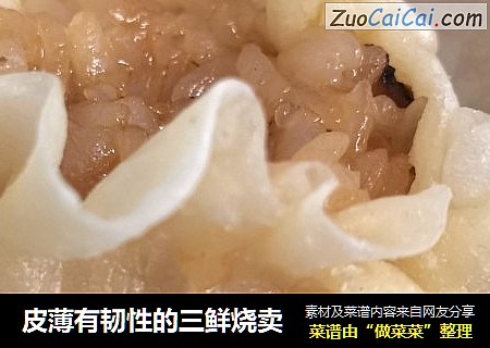 皮薄有韧性的三鲜烧卖
