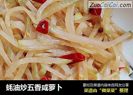 蚝油炒五香咸萝卜