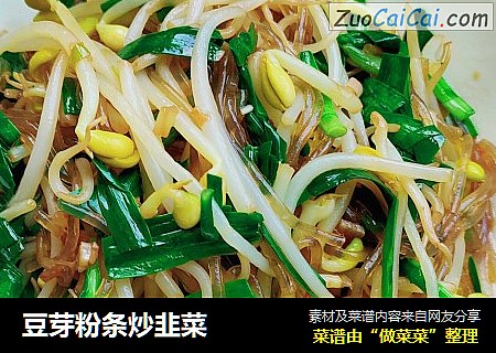 豆芽粉条炒韭菜