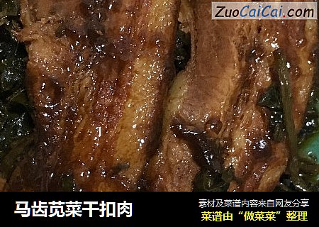 马齿苋菜干扣肉