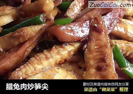 腊兔肉炒笋尖