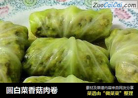圆白菜香菇肉卷