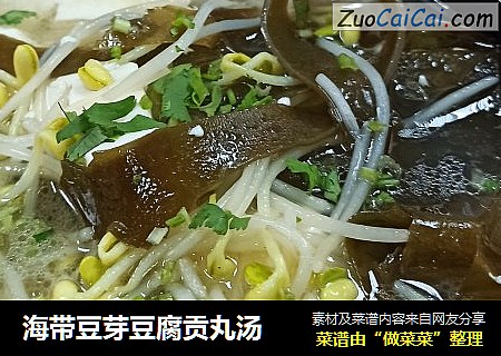 海带豆芽豆腐贡丸汤