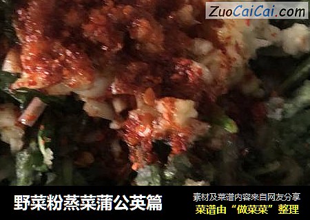 野菜粉蒸菜蒲公英篇