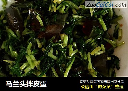 马兰头拌皮蛋