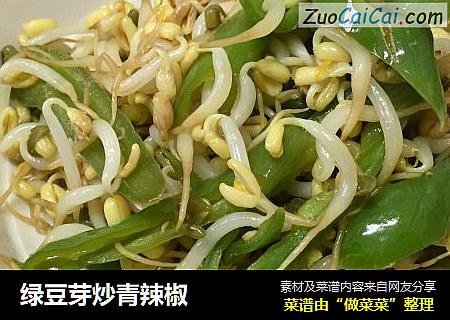绿豆芽炒青辣椒