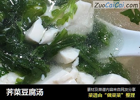 荠菜豆腐汤