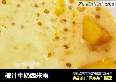 椰汁牛奶西米露