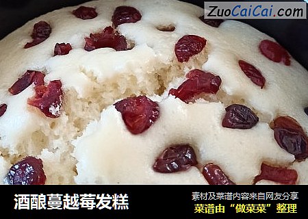 酒酿蔓越莓发糕