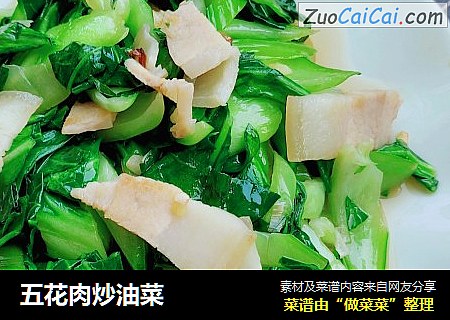 五花肉炒油菜